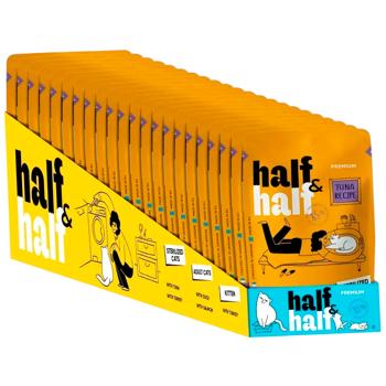 Half&Half Sterilized Wet Food with Tuna for Sterilized Cats 22pcs x 100g - buy, prices for MasterZoo - photo 1
