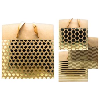 Пакет подарунковий паперовий 18*12*9см 716S-5985 - купити, ціни на КОСМОС - фото 1