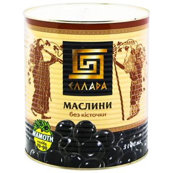 Ellada Pitted Black Olives 3100ml - buy, prices for METRO - photo 1