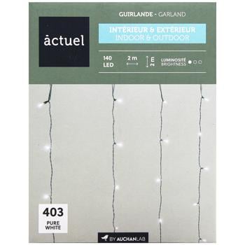 Actuel Curtain White Garland 140 LED 2*2m - buy, prices for Auchan - photo 2