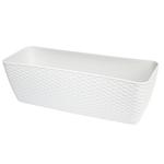 Aleana Rattan Flowerpot 50х18cm White Rose