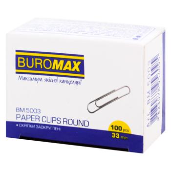 Buromax Nickel Paper Clips 33mm 100pcs - buy, prices for MegaMarket - photo 1