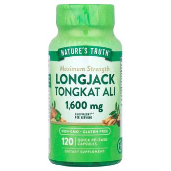 Еврікома довголиста, Longjack Tongkat Ali, Nature's Truth, 1600 мг, 120 капсул зі швидким вивільненн - купить, цены на Biotus - фото 1