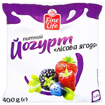 Йогурт Fine Life Лісові ягоди 1,4%
