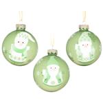 Decoris Green Gnome Christmas Tree Ball 8cm in assortment