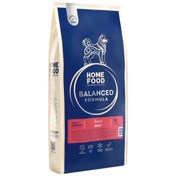 Корм сухий Home Food з яловичиною для дорослих собак середніх порід 10кг - купити, ціни на MasterZoo - фото 1