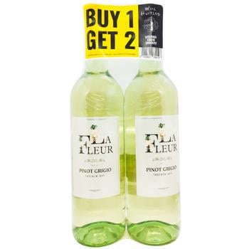 Вино La Fleur Pinot Grigio біле сухе 11,5% 2х0,75л - купити, ціни на Cупермаркет "Харків" - фото 1