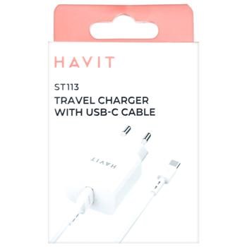 Havit Travel Charger with Type-C Cable HV-ST113 - buy, prices for COSMOS - photo 1