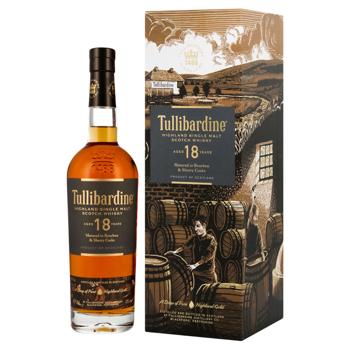 Віскі Tullibardine 18yo 43% 0,7л коробка - купить, цены на МегаМаркет - фото 1