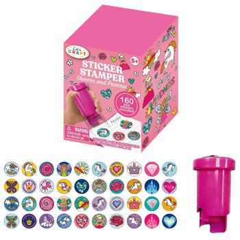 Let's Craft Unicorn and Princess Sticker Stamper Creative Set