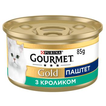 Корм влажный Gourmet Gold с кроликом для взрослых кошек 85г - купить, цены на MasterZoo - фото 2