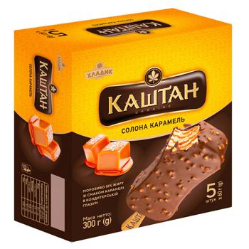 Kashtan Salted Caramel Ice Cream in Confectionery Glaze 5pcs x 60g - buy, prices for METRO - photo 1