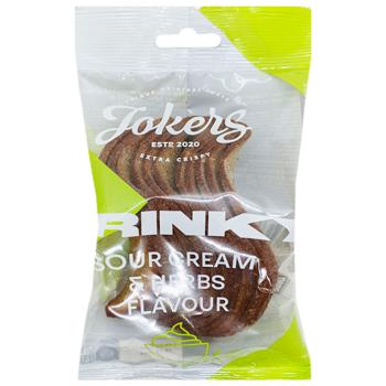 JokerS Grinky Rye-Wheat Sour Cream&Hearbs Flavored Croutons 90g - buy, prices for Chudo Market - photo 1