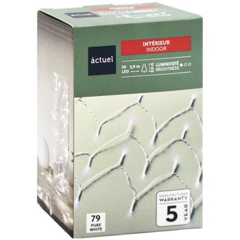 Гірлянда Actuel 30LED біла на батарейках 3,05м - купити, ціни на Auchan - фото 3