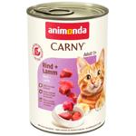 Корм вологий Animonda Carny з яловичиною та ягням для котів 400г
