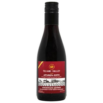 Вино Teliani Valley Алазанська долина полусладкое красное 12% 187мл - купить, цены на МегаМаркет - фото 1