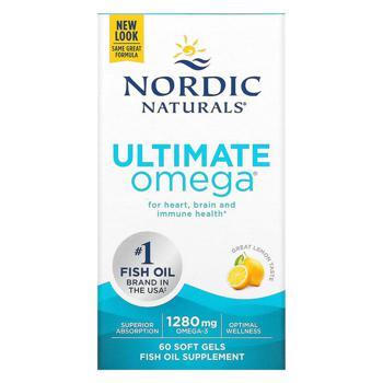 Nordic Naturals Ultimate Omega Lemon Flavored Fish Oil 1280mg 60 softgels - buy, prices for Biotus - photo 2