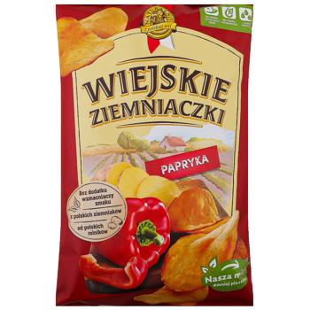 Чіпси Wiejskie Ziemniaczki смак паприки 130г