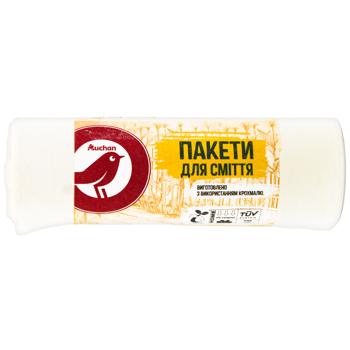 Пакеты для мусора Auchan органические 60л 10шт