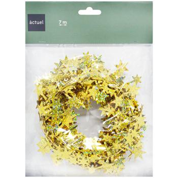 Actuel Golden Tinsel with Pattern 7m - buy, prices for Auchan - photo 1