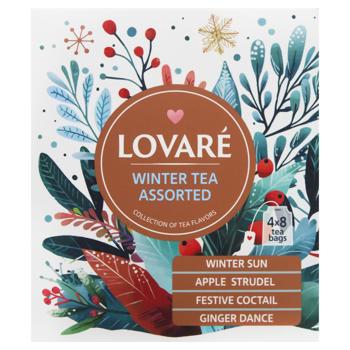 Набор чая Lovare Winter Assorted 4 вида 62,4г 32шт - купить, цены на МегаМаркет - фото 2