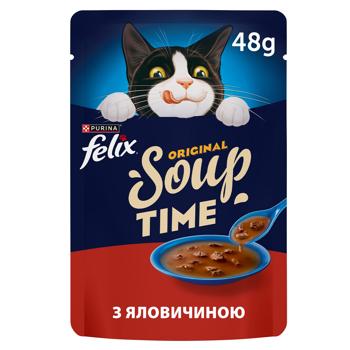 Корм влажный Felix Суп с говядиной для кошек 48г - купить, цены на Grono - фото 2