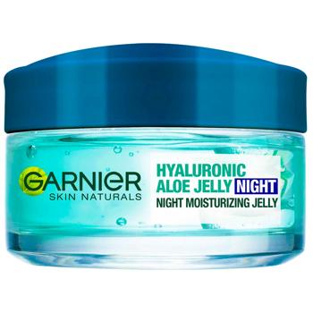 Гель для обличчя Skin Naturals Garnier гіалуроновий зволожуючий алое-гель нічний 50мл