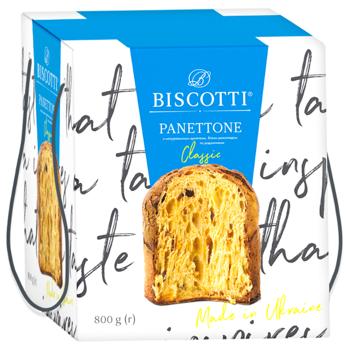 Панеттон Biscotti с изюмом и цукатами апельсина 800г - купить, цены на NOVUS - фото 1