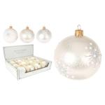 Snowflake Christmas Tree Ball 80mm in assortment