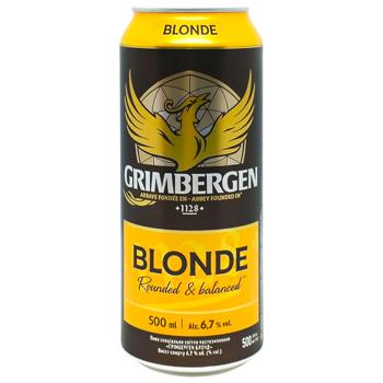 Grimbergen Blonde Light Beer 6.7% 0.5l - buy, prices for Chudo Market - photo 1