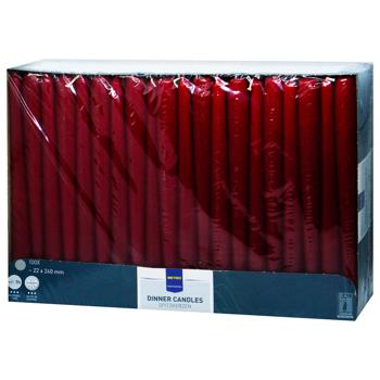 Metro Professional Burgundy Dinner Candle 22x240mm 100pcs - buy, prices for - photo 1