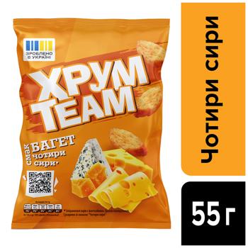 Сухарики Хрусteam Багет со вкусом четыре сыра 60г - купить, цены на Grono - фото 3