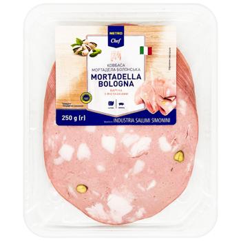 Metro Chef Mortadella Bologna Sliced Boiled Sausage with Pistachios 250g - buy, prices for METRO - photo 1