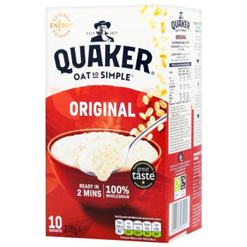 Каша овсяная Quaker Original быстрого приготовления 27г х 10шт - купить, цены на METRO - фото 1