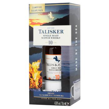 Виски Talisker Campfire Escape Pack 10 лет 45,8% 0,7л + кружка - купить, цены на - фото 3