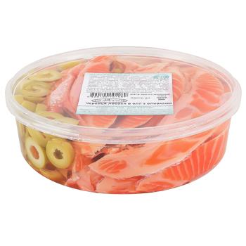 Dom Factor Salmon Belly in Oil with Olives 500g - buy, prices for Auchan - photo 1