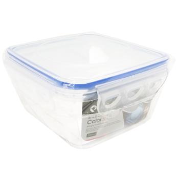 Емкость для хранения продуктов квадратная пластик с застежками 280мл - купить, цены на КОСМОС - фото 2