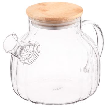 Заварник Ardesto Iceberg AR3010BGA 1000мл скло бамбук - купить, цены на Cупермаркет "Харьков" - фото 3