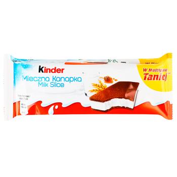 Пирожное Kinder Milk-Slice бисквитное с молочной начинкой 28г х 3шт