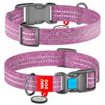 Waudog Re-Cotton Reflective Dog Collar with QR Passport 25-35cm/15mm Purple