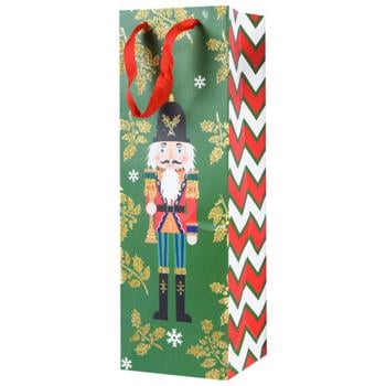 Nutcracker Gift Bag for Bottle 36x12x10cm - buy, prices for METRO - photo 1