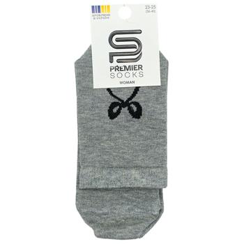 Шкарпетки Premier Socks жіночі класичні з бантиком р.23-25 світло-сірий - купити, ціни на Чудо Маркет - фото 1