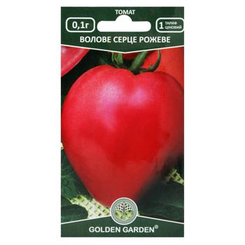 Golden Garden Ox Heart Pink Tomato Seeds 0.1g - buy, prices for MegaMarket - photo 1