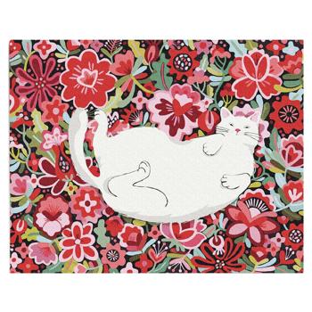 Набір для малювання Картина за номерами Кіт в квітах - купити, ціни на Grono - фото 1