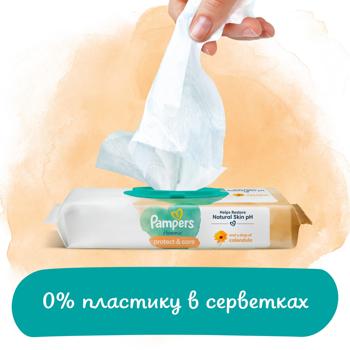 Серветки вологі Pampers Harmonie Захист та догляд дитячі 44шт - купити, ціни на - фото 5