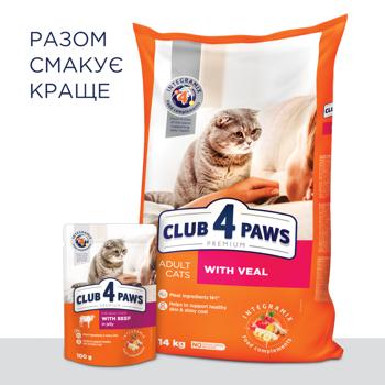 Корм влажный Club 4 Paws Premium с говядиной для кошек 100г - купить, цены на MasterZoo - фото 5