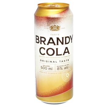 Напиток Оболонь Бренди-кола слабоалкогольный 0,5л ж/б - купить, цены на КОСМОС - фото 1