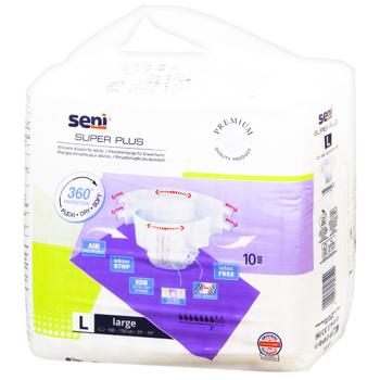 Seni Super Plus Large Adult Diapers 10pcs - buy, prices for MegaMarket - photo 2