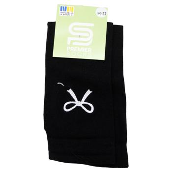 Premier Socks Children's Knee Highs With Bow Embroidery s.20-22 Black