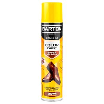 Спрей-фарба Barton Color Expert для гладкої шкірир коричнева 300мл - купити, ціни на КОСМОС - фото 1